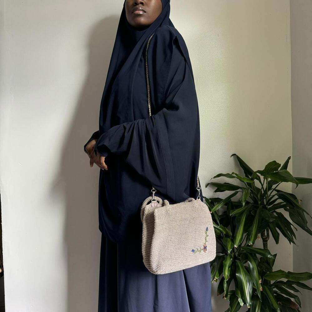 Vintage Floral Knit Crossbody/hand Bag‎ - Picture 4 of 8